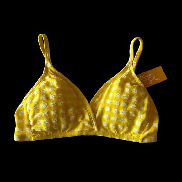 KONA SOL Yellow Bikini Top Size Small BNWT - Picture 3 of 7